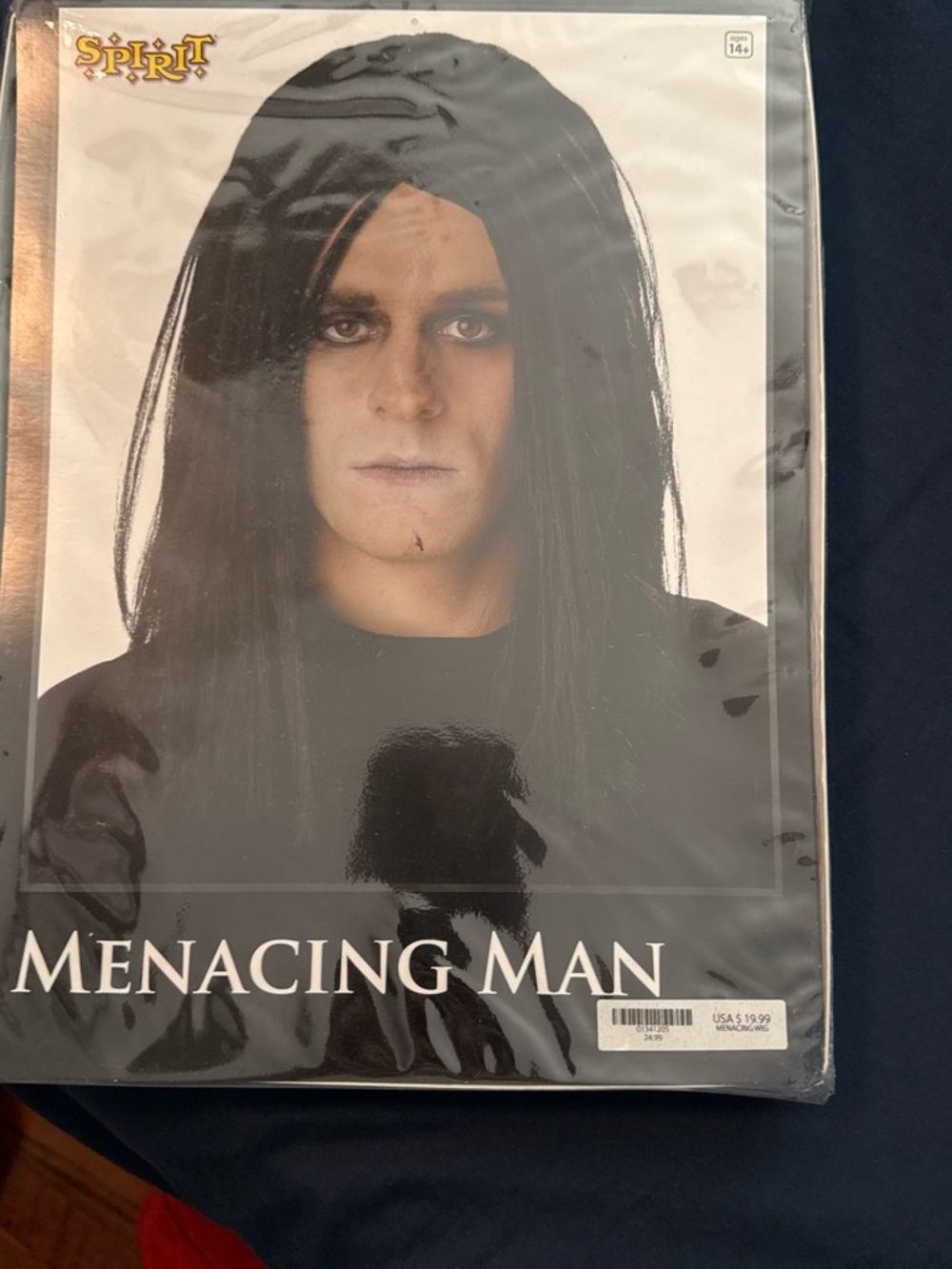 Spirit Black Menacing Man Wig